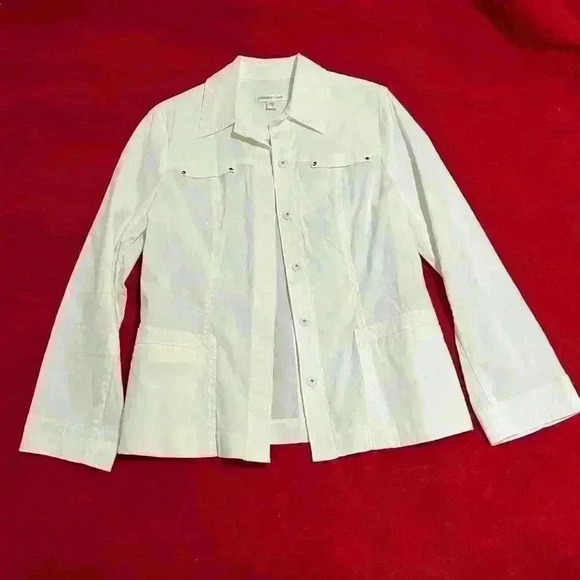Coldwater Creek Off White Light Jacket - Size 8 - Picture 2 of 8
